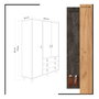 Hanah Home Chunky Armario Roble y Gris Oscuro